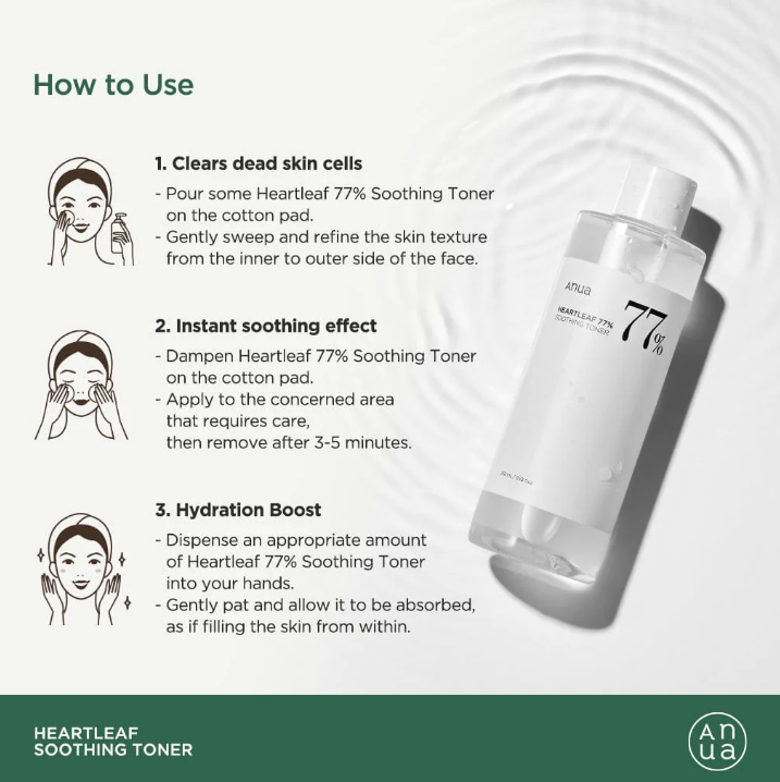 Anua Heartleaf 77 + Soothing Toner (500ml) and Anua Daily 70 + Lotion (200ml)