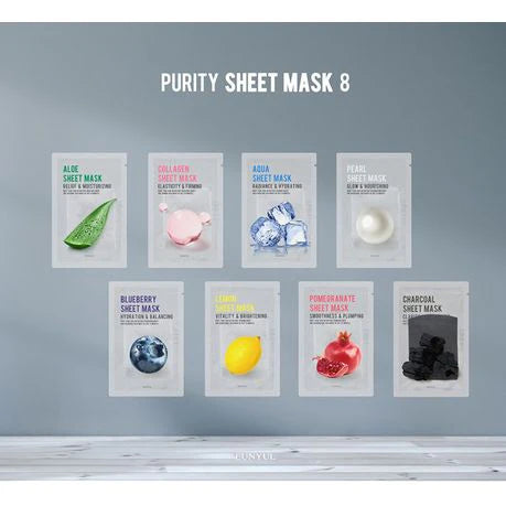 Eunyul Korean Pack of 8 Facial Skin Mask Sheets