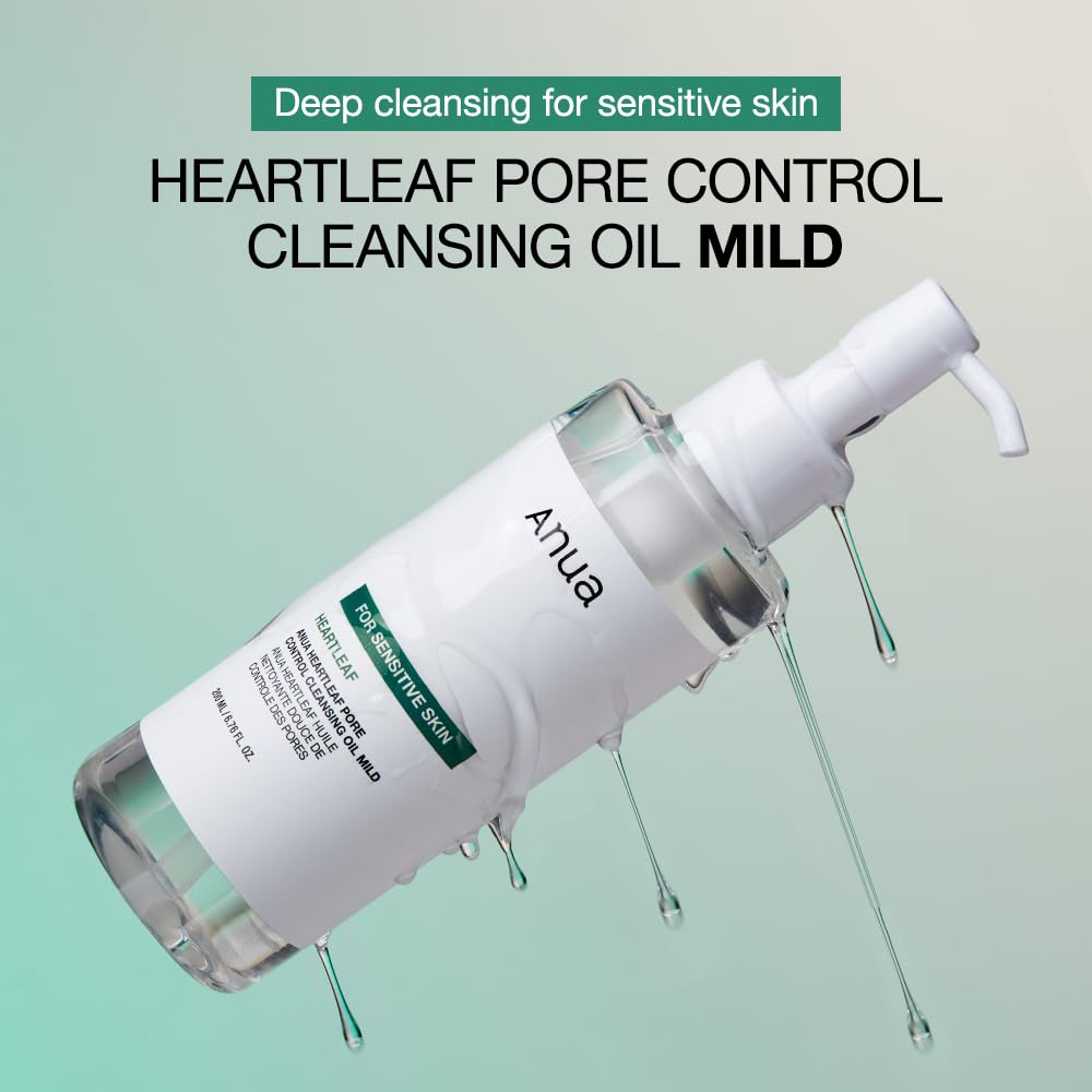 Anua Heart𝐥eaf Quercetinol Pore Deep Cleansing Foam and Heartleaf Pore Control Cleansing Oil Set