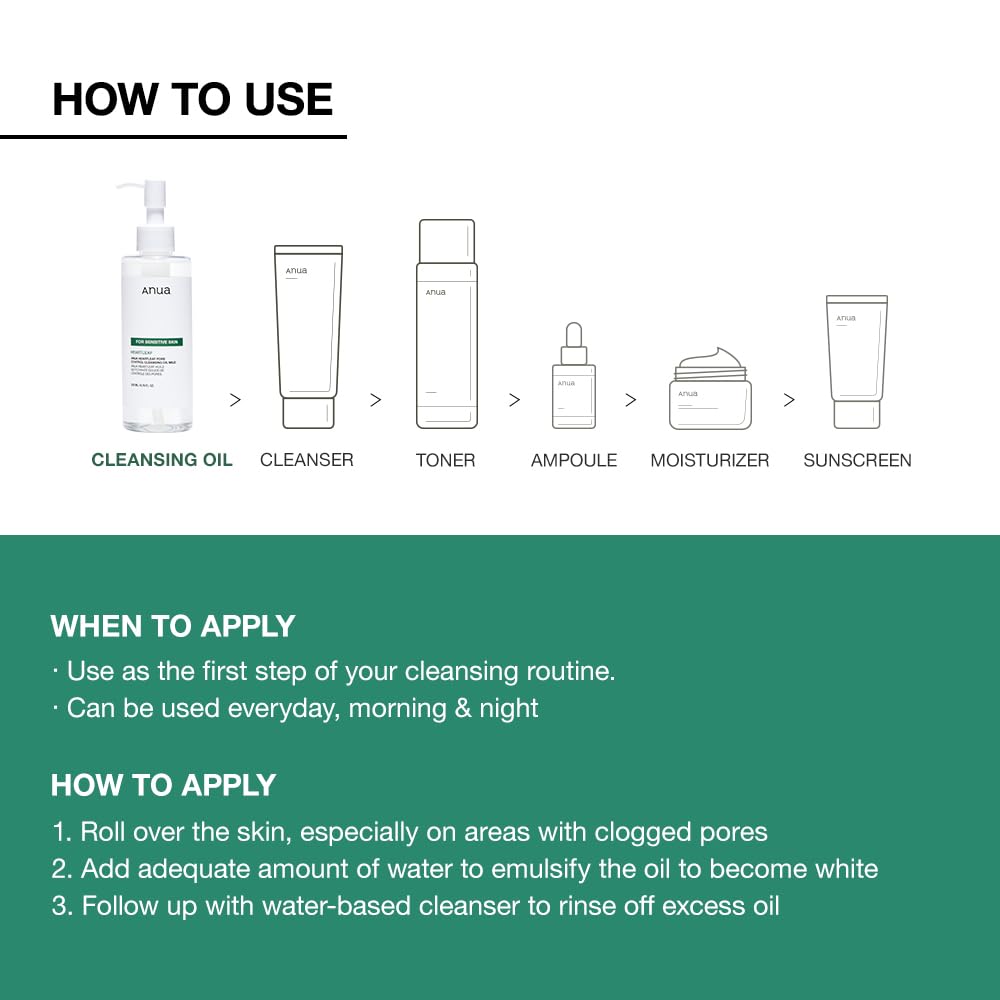 Anua Heart𝐥eaf Quercetinol Pore Deep Cleansing Foam and Heartleaf Pore Control Cleansing Oil Set