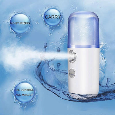Portable Nano Facial Mist Sprayer – USB Rechargeable Hydrating Face Steamer for Instant Skin Moisturizing & Refreshing