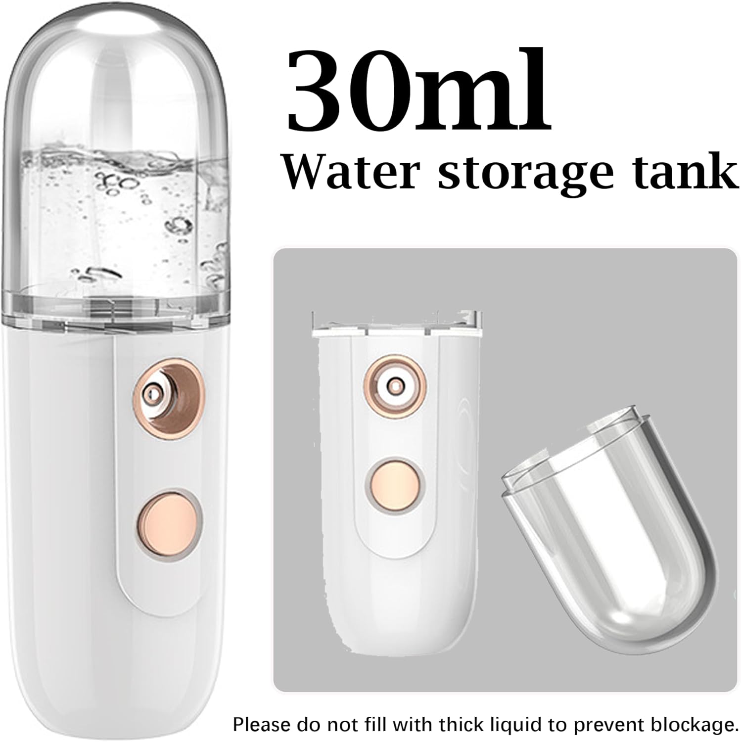 Portable Nano Facial Mist Sprayer – USB Rechargeable Hydrating Face Steamer for Instant Skin Moisturizing & Refreshing